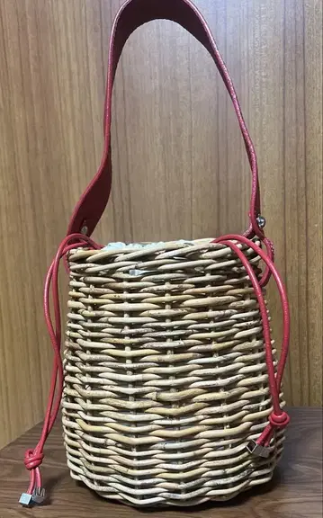 manimaris 가죽 핸들 바스켓백