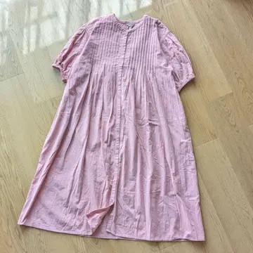 타치카와 한정판 모델 사만사 모스모스 핀턱 롱 원피스 핑크