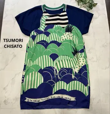새상품급 TSUMORI CHISATO 코쿤 실루엣 이소재 원피스 2 실크