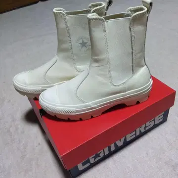 CONVERSE ALL STAR 사이드 고어 부츠 6.5 화이트