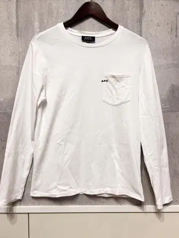 A.P.C. 화이트 긴팔 티셔츠 XS