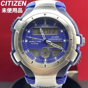 미사용 90년대 CITIZEN OXY 인테그라 알람 크로노 손목시계
