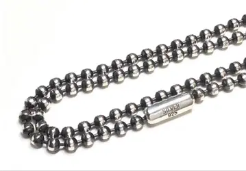 NEW 훈연 가공 볼 체인 60cm 목걸이 silver925