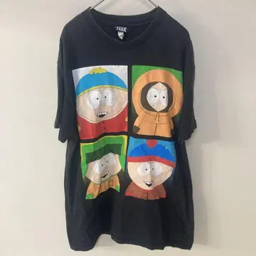 SOUTHPARK 사우스 파크 티셔츠 블랙 블랙 애니메이션 구제 의류