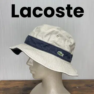라코스테 Lacoste 버킷 햇 리버서블 베이지/네이비