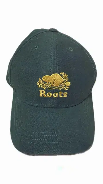 Roots 다크 그린 캡 50주년 한정판 로고 포함