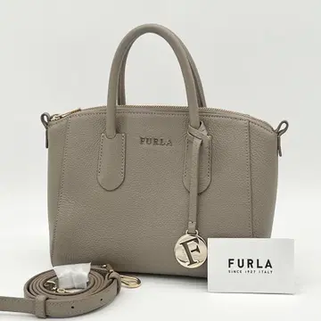 [새상품급] FURLA 테사 핸드백 2way 미니 백 가죽 그레이