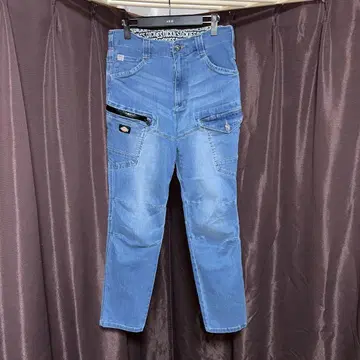 새상품급 디키즈 스트레치 실키 데님 카고 팬츠 M