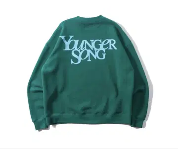 Younger Song 그린 컬러 오버 사이즈 맨투맨