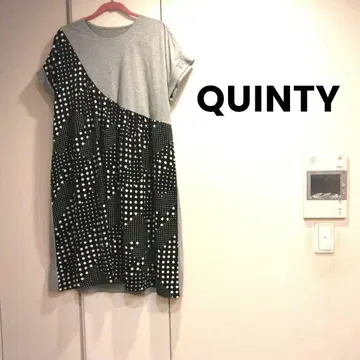 QUINTY 퀸티 이소재 도킹 개더 원피스