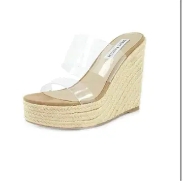 STEVE MADDEN 클리어 웨지 샌들 23