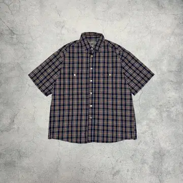 90년대 cityboy unknown s/s 체크 박스 실루엣 숏 기장