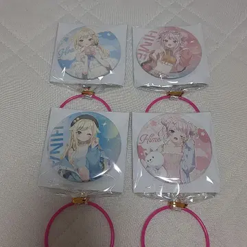 HIMEHINA 캔뱃지 전4종 세트 + 미개봉 클리어 파일 4장