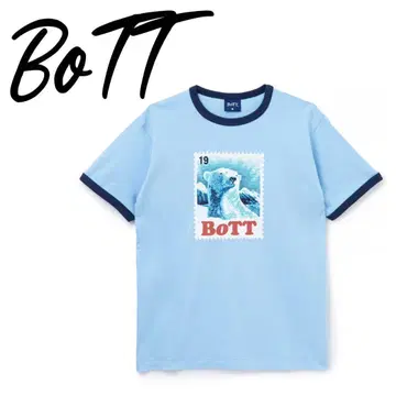BoTT Bear Stamp Ringer Tee 블루 2XL
