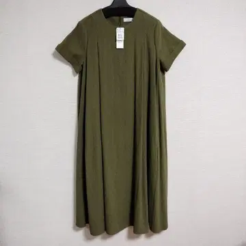 택 포함 새상품 Bouchan 반팔 롱 원피스 다크 올리브 야마다야