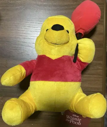 곰돌이 푸 L 봉제 인형 풍선 매달린 포즈