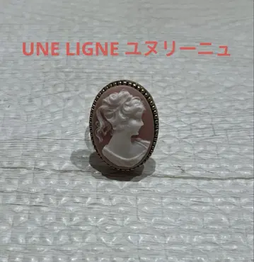 UNE LIGNE 유네 리뉴 카메오 프리 반지 핑크