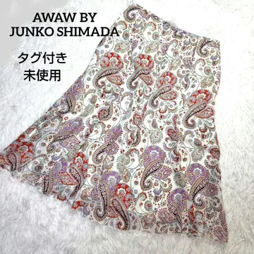 AWAW BY JUNKO SHIMADA 페이즐리 무늬 플레어 스커트