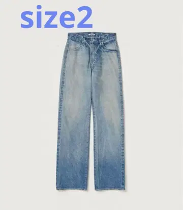 오라리 SELVEDGE FADED HEAVY WIDE DENIM