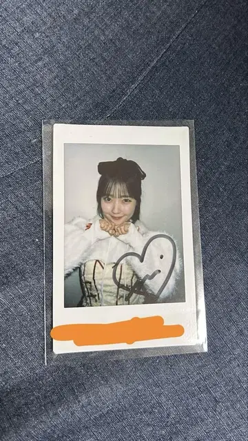 카와모토 에루 발렌타인 친필 사인 폴라로이드