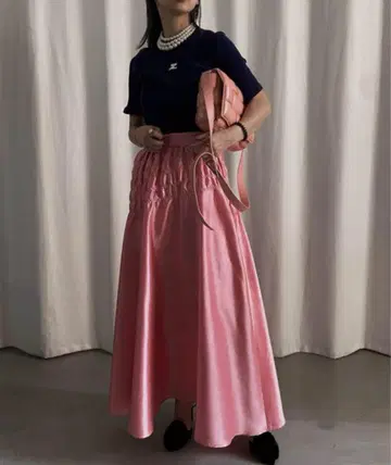AMERI METALLIC SHIRRING SKIRT