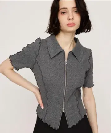 SLY SLY FRONT ZIP LINKING 상의