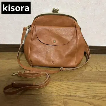 키소라 2way 가마구치 백팩 천연 가죽 kisora 가방