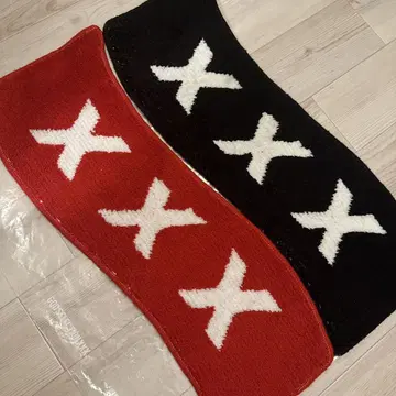 GOD SELECTION XXX 러그 매트 빨간색 블랙 2매 세트