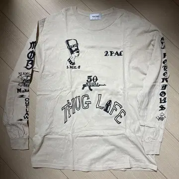 PALM/STRIPES 롱 T L 베이지