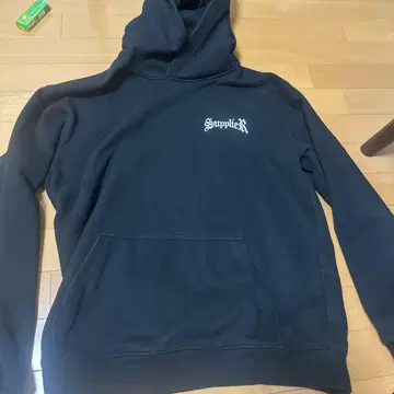 SupplieR 후드 부착 후드티 블랙