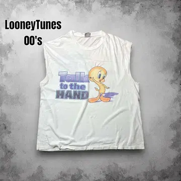 LooneyTunes 레어 빈티지 컷오프 티셔츠 트위티 US