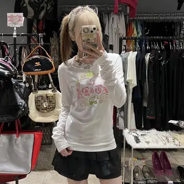 쥬시꾸뛰르 롱T 스팽글 y2k 헤이세이 갸루 하트