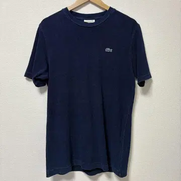 LACOSTE 인디고 염색 티셔츠 다크 인디고 US S