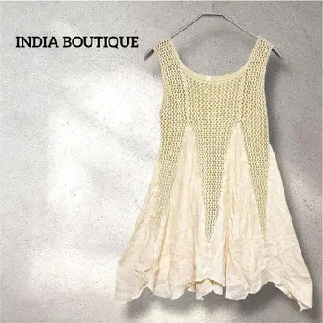 INDIA BOUTIQUE 슬리브리스 튜닉 ONE SIZE 크림