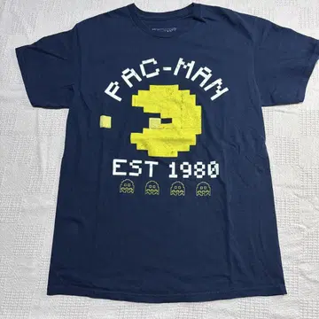 PAC-MAN 티셔츠 EST 1980 네이비 M 사이즈