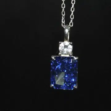 7ct 탄자나이트 S925 실버 목걸이 E-01