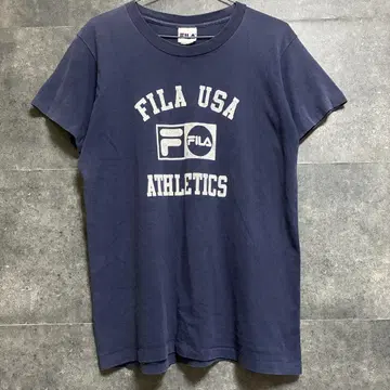 90s FILA 휠라 칼리지 로고 반팔 티셔츠 싱글 스티치 구제 의류