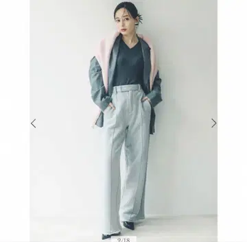 anuans 핀턱 스웨트 팬츠