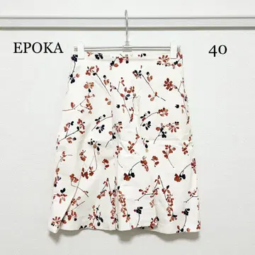 0014 EPOKA 에포카 플라워 프린트 플레어 스커트 40 사이즈