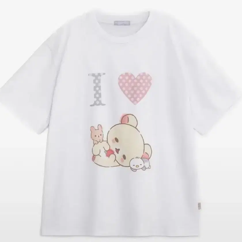 Hug Your Skin Rilakkuma I Love Korilakkuma Tee (White) on