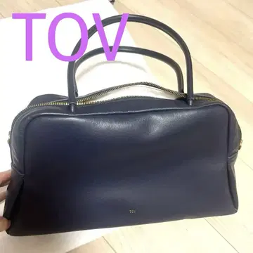 TOV 네이비 가죽 핸드백 새상품급 미사용품