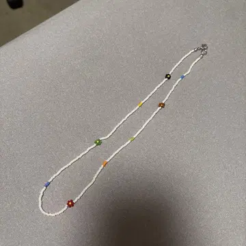 컬러풀 비즈 롱 목걸이