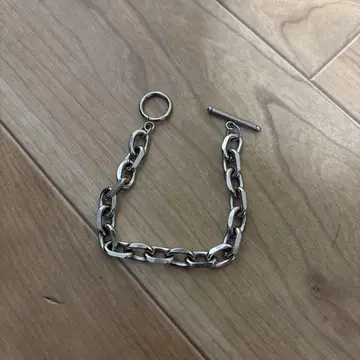 실버 체인 팔찌 T 바 클로징