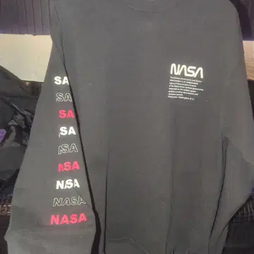 NASA 긴팔 티셔츠 블랙