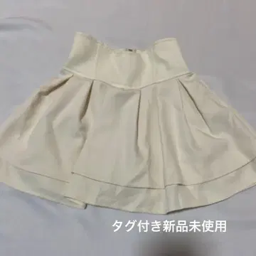 미셸 마카롱 아이보리 스커트 XS