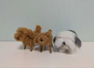 작가 양모 펠트 강아지 세트