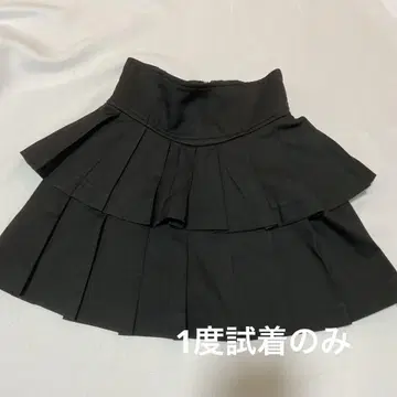미셸 마카롱 블랙 슬림 레그 스커트
