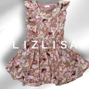 리즈리사 LIZLISA 플라워 프린트 원피스 장미 무늬