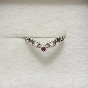 K10 V 반지 루벨라이트 다이아몬드