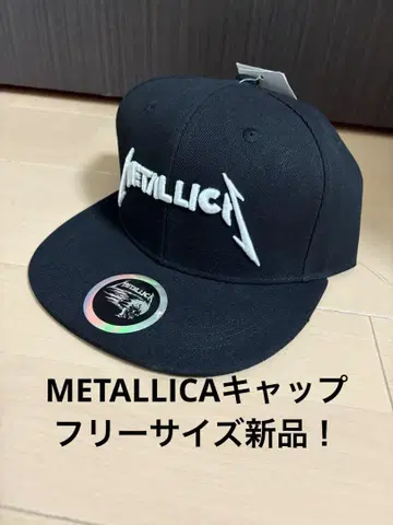 새상품! METALLICA 로고 자수 야구 모자 블랙 메탈리카